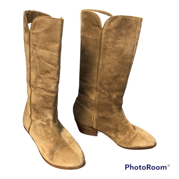 Shoes - VINTAGE SUEDE LEATHER BOOTS FROM SEARS